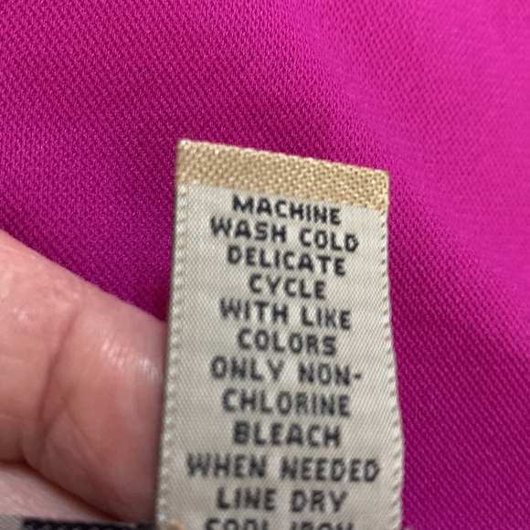 i.e. woman magenta and pink layered look softly draped nylon top - Picture 6 of 6